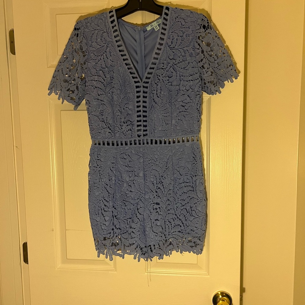 Fun Blue Lace Dress